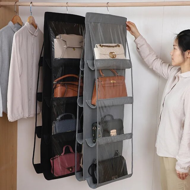 6 Pocket Hanging Handbag Organizer