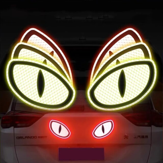 Cat Eyes Reflective Warning Decals