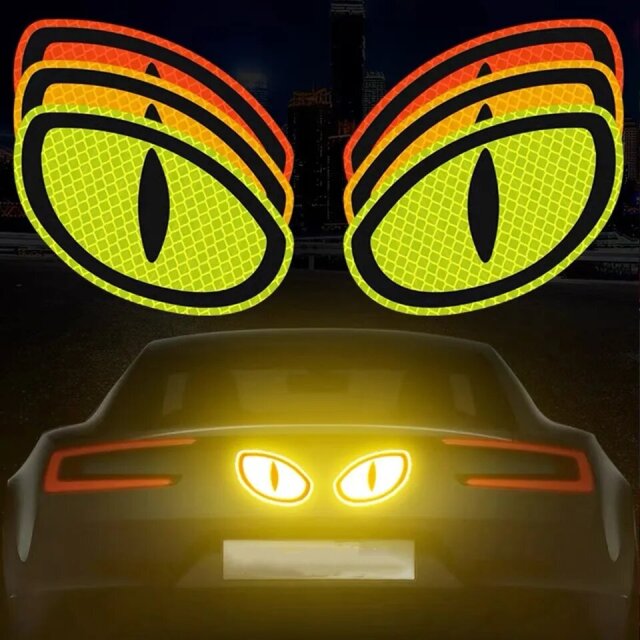 Cat Eyes Reflective Warning Decals