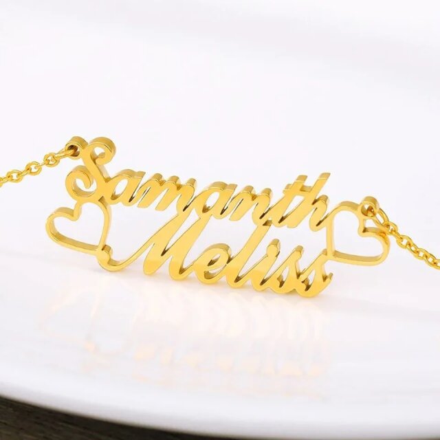 Custom Double Name Necklaces