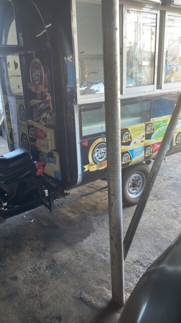 Portable Ice Cream And Cold Food Shop Motor Cycle
