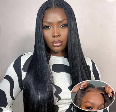 Glueless Straight Human Hair Lace Front