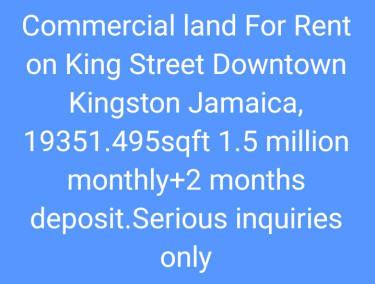 Land On King Street Downtown Kingston Jamaica