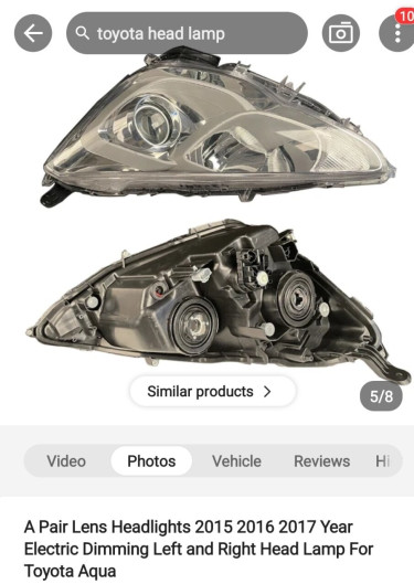 Toyota Aqua Headlights Left & Right