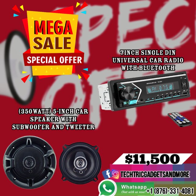 Special Offer‼️ Bt Car Radio And 5inch Car Speaker