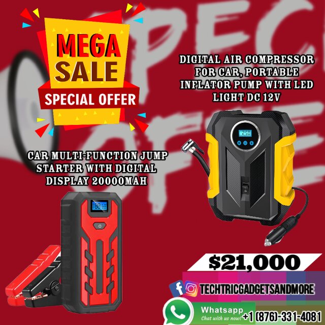 Special Offer‼️ Car Jump Starter And 12v Car Pump