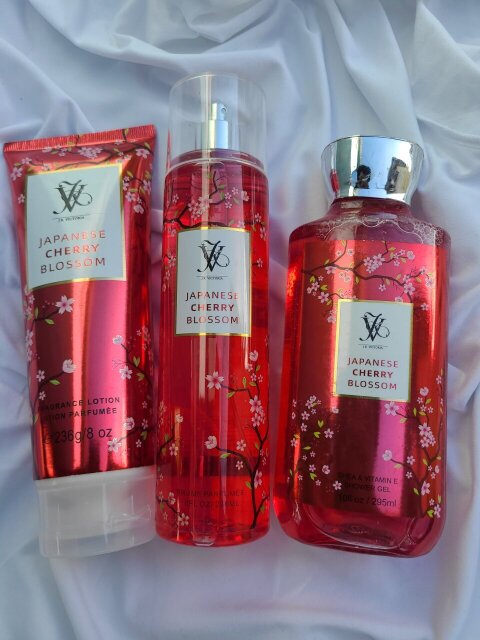 Velvet Japanese Cherry Blosom 3pcs Set