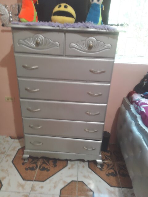Fully Silver Bedroom Set For Sale