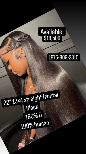 100% Human Straight Lace Frontal Wig