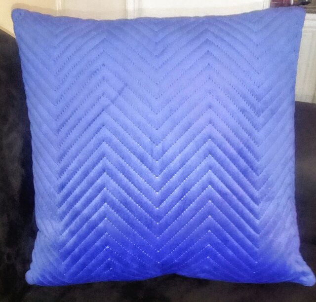 Ocean Blue Velvet Throw Pillow