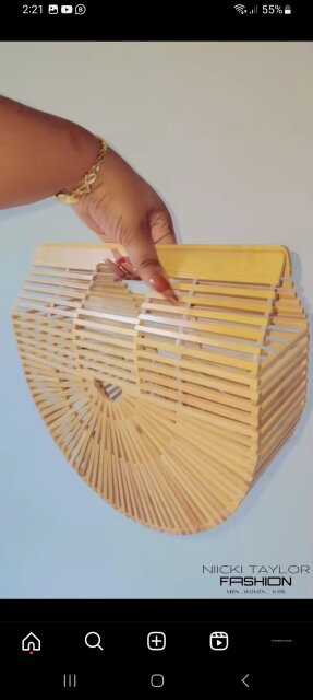 Bamboo Woven Clutch Hand Bag