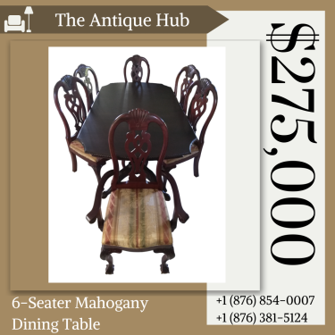 THE ANTIQUE HUB'S: 6-Seater Mahogany Double Pedest