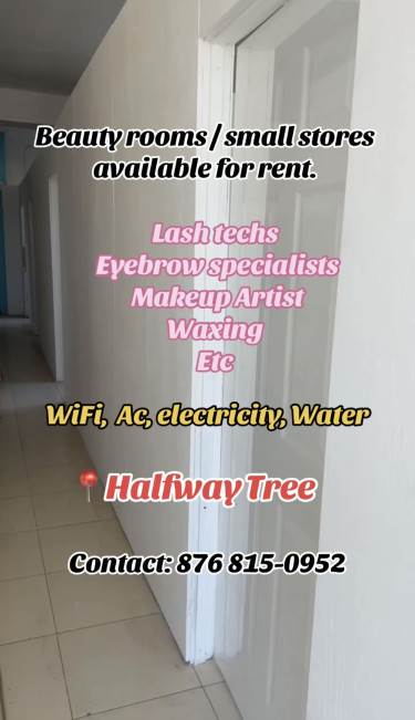 Beauty Rooms & Business Booths For Rent