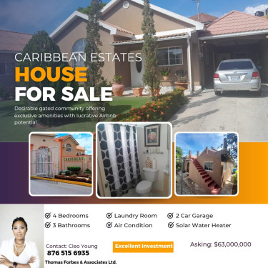4 Bedrooms Caribbean Estates House For Sale