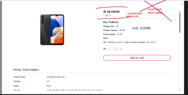 Samsung Galaxy A15  (Navy Blue)