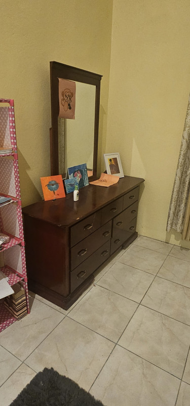 MIGRATE SALE Oak Wood Dresser W/ Mirror