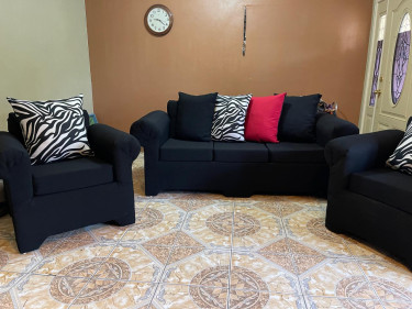 Brand New Sofa Set (Black)