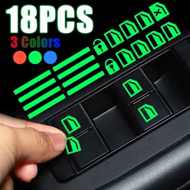 Car Luminous Multi-function Button Sticker