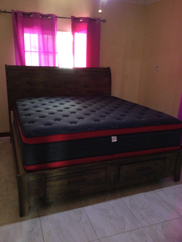 Solid Wood Kingsize Bedframe And Mattress