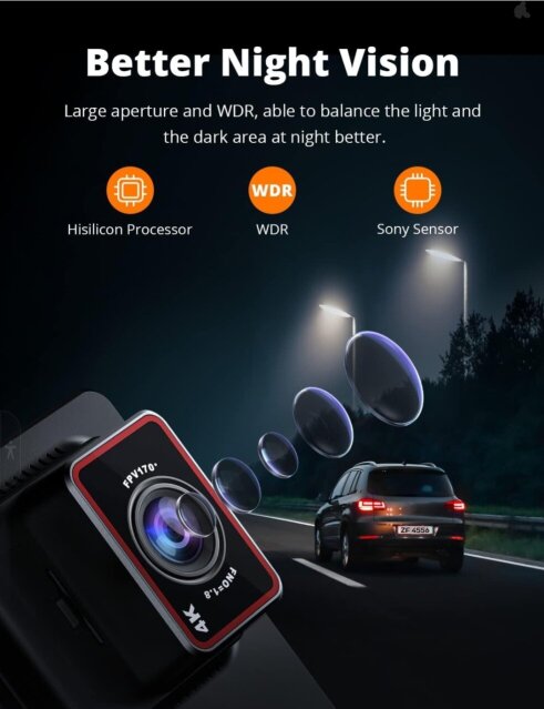 Kingslim D4 4K Dual Dash Cam