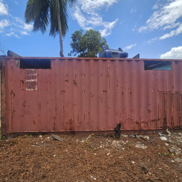 20 Foot Shipping Container Needing Roof Replacemen