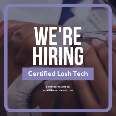 Lash Tech Wanted PT/FT