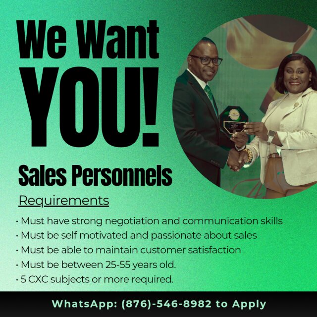 Sales Professionals Needed