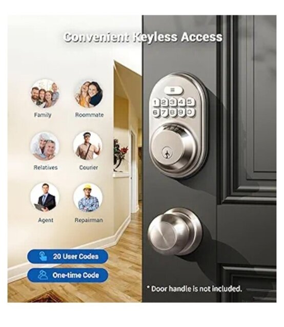 Keyless Smart Lock With Door Handles