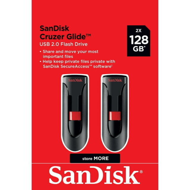 2 Pack SanDisk 128GB USB Flash Drives