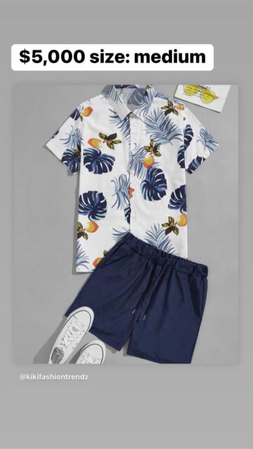 TROPICAL PRINT MEN VACAY TWO PIECE SET ON SALE  ?