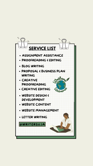 Writing, Web Design & Assignment Services