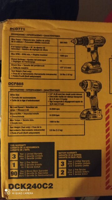 Milwaukee Hammer Drill , DeWalt Sr To