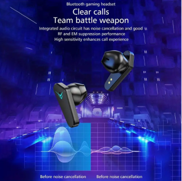 Low Latency HiTech Gamin/Mov/Musc Bluetooth Earbud