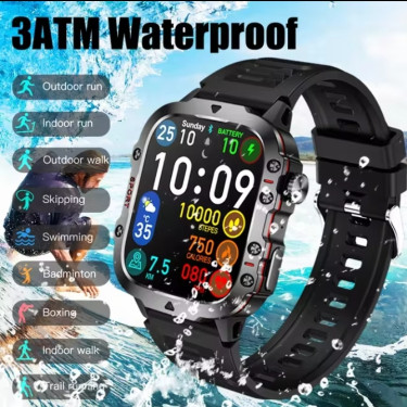 Military Smart Watch Blood Pressure Heart Monitor 