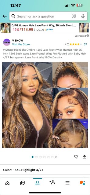 26 Inch Ombré Lace Front Wig