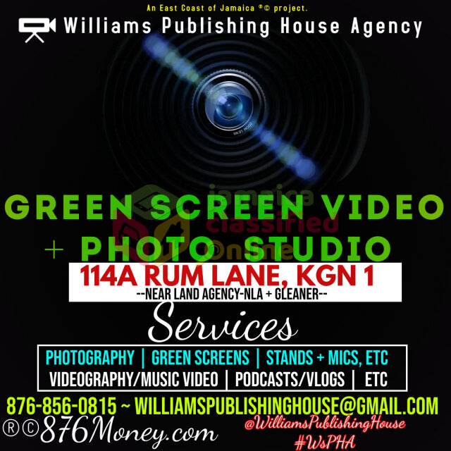 Green Screen Studio & Photography Studio. Vlogging