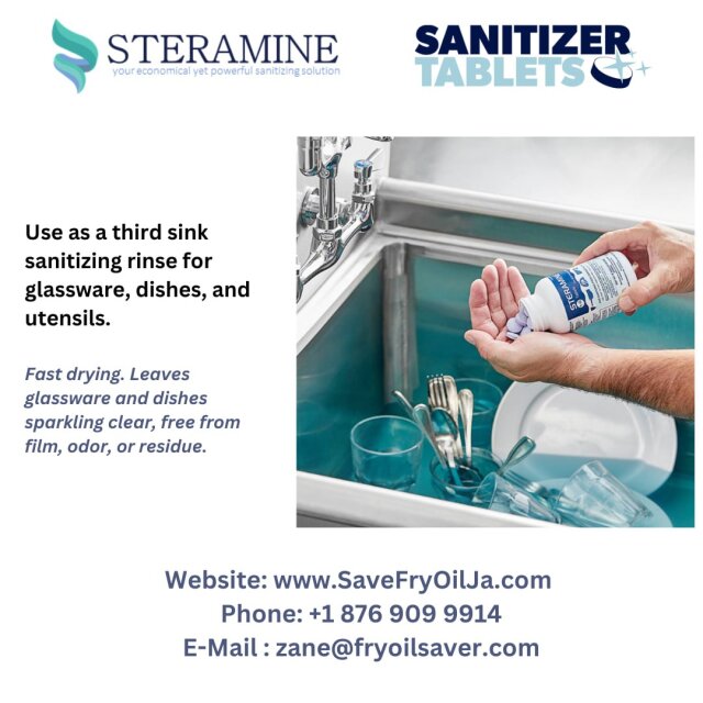 Steramine 1 G Food Safe Sanitizing Tablets