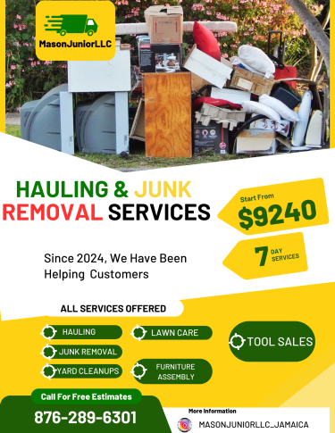 Hauling - Junk Removal - Tool Sales