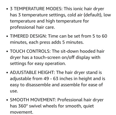 Standing Hooded Dryer 