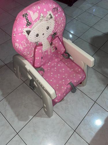 Baby High Chair, Pink Baby Chair