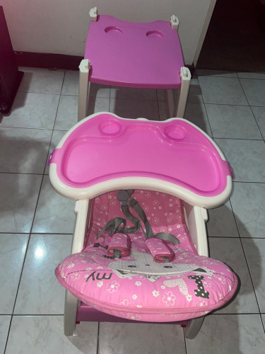 Baby High Chair, Pink Baby Chair