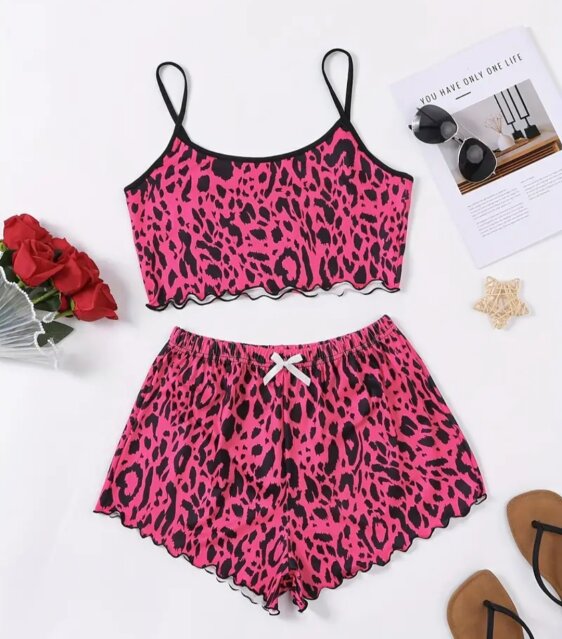 Leopard Print Pajama Set