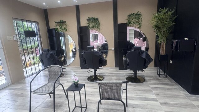 Barber Chairs And Makeup Station