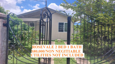 ROSEVALE 2 Bedroom1 BATH $80,000 NON NEGOTIABLE