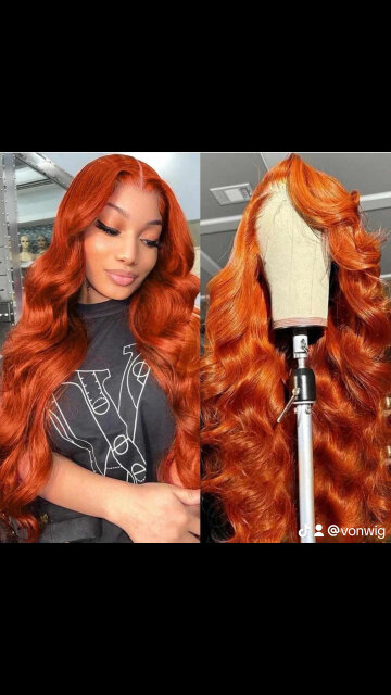 Ginger Orange 30 Inch 13x6 Pre Plucked Hair