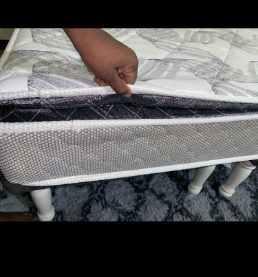 King Size Bed Set - Mattress + Head Board + Base