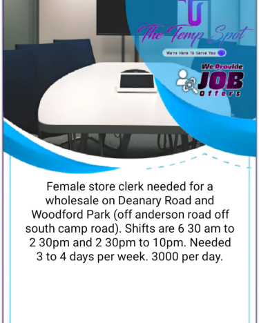 Several Jobs Available