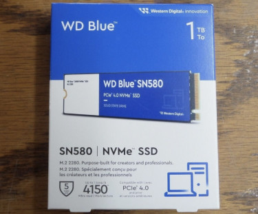 New 1TB M.2 WD Blue SN580 Internal Solid State Dri