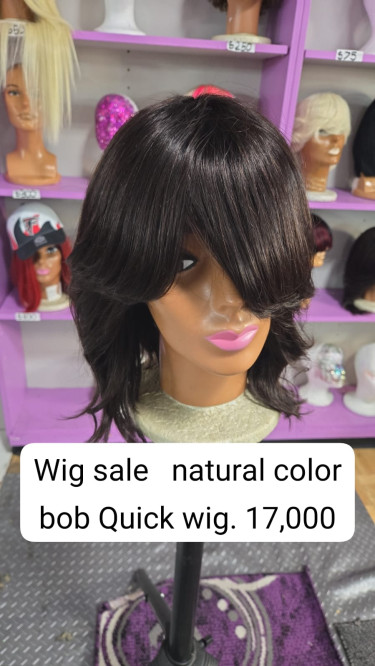 Natural Color Bob Quick Wig 