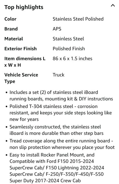 APS Running Boards Side Step